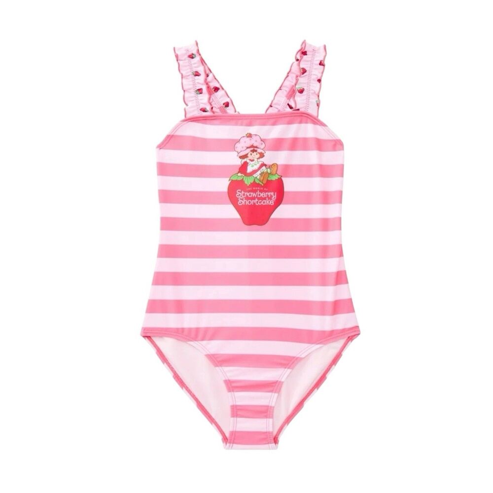 Dreamwave Apparel Girls Strawberry Shortcake Swimsuit One-Piece Size XS (4-5)
